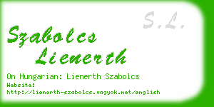 szabolcs lienerth business card